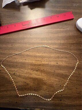 Rose Gold-Toned Sterling Silver 925 Mariner Link Chain Necklace, 24 inch, 1.4mm,